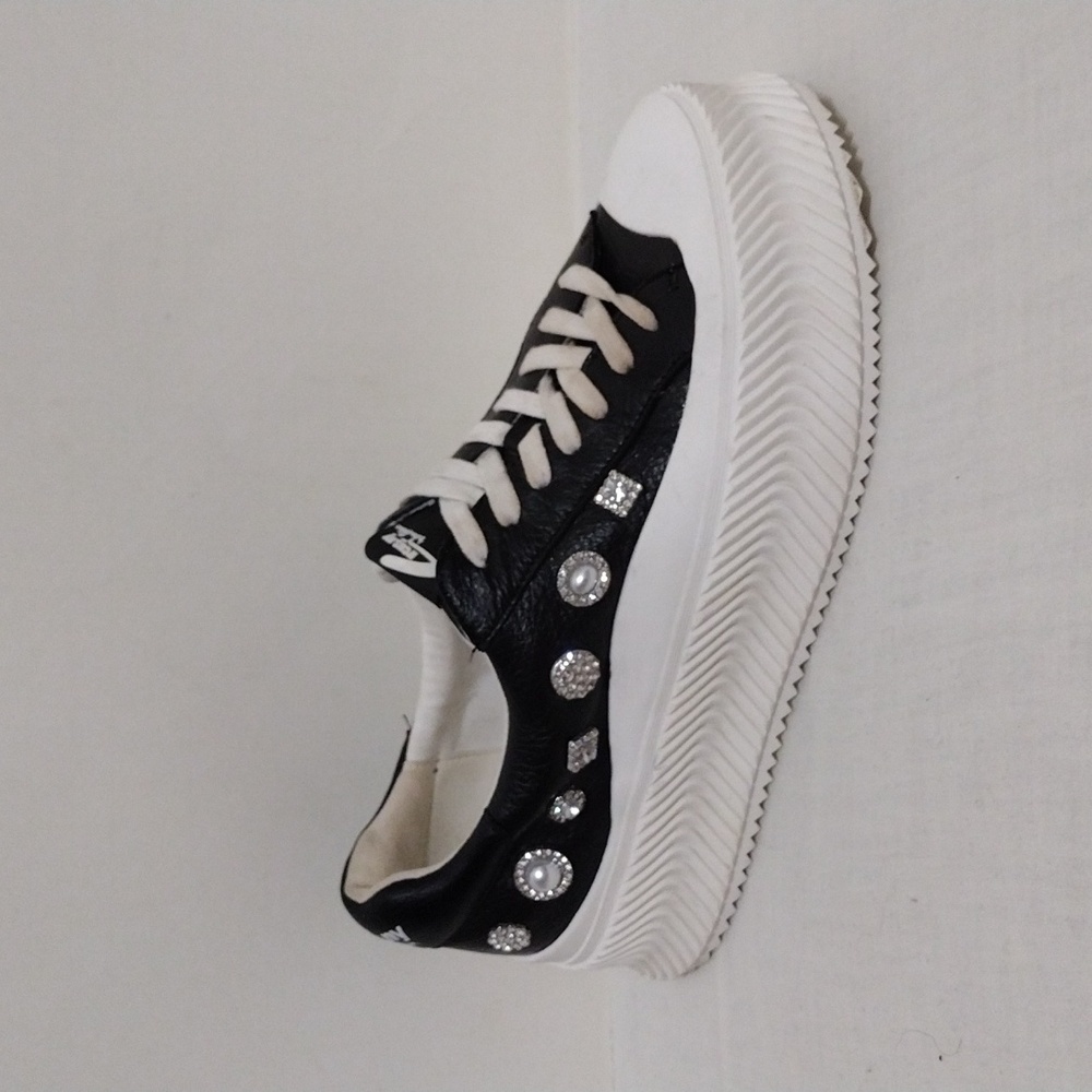 NEW Circus NY Sam Edelman Taelyn Rhinestone Platform Sneakers 9 Glam Streetwear